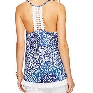 Lily Pulitzer Nya tank top - indigo home slice NWT